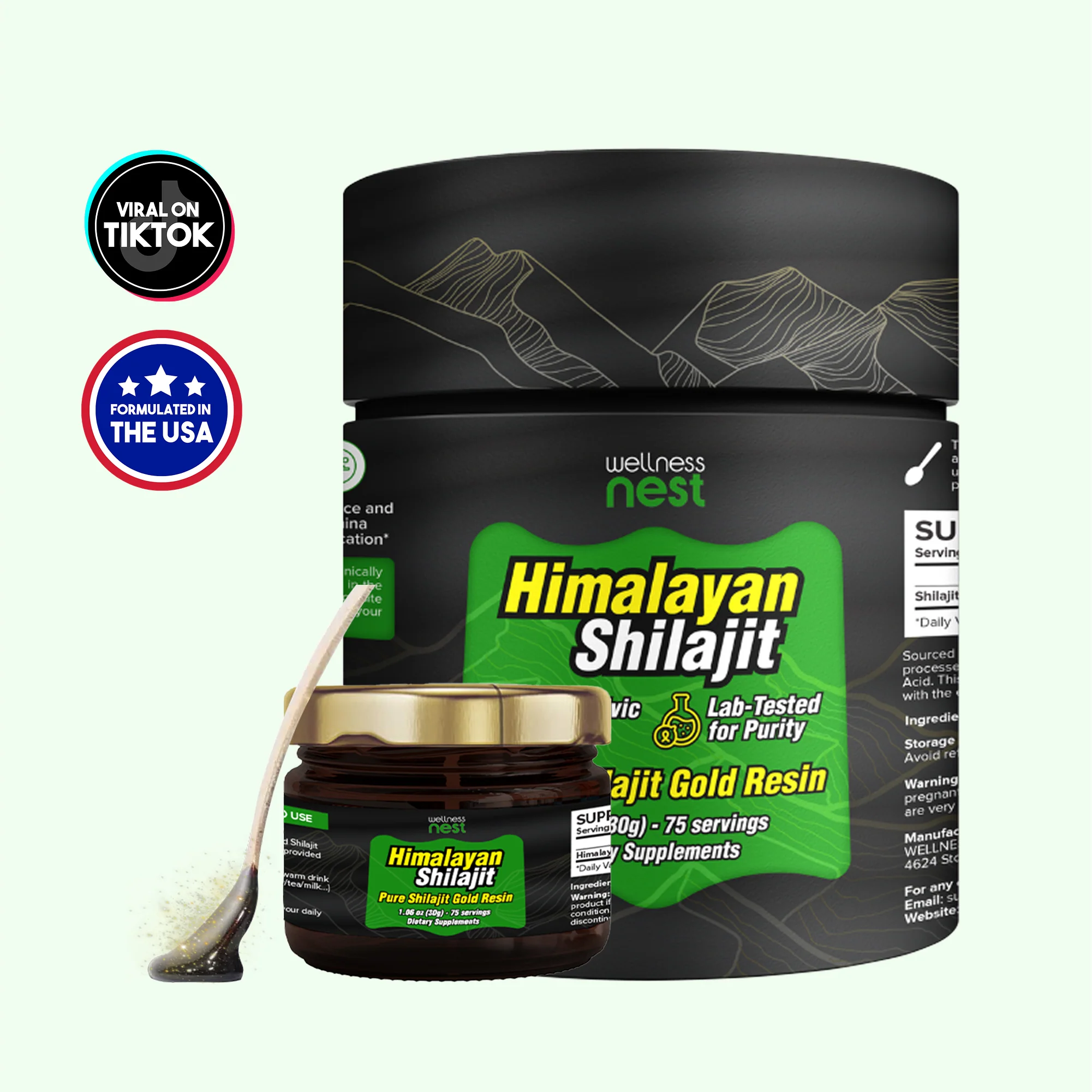 Καθαρή Χρυσή Ρητίνη Shilajit Ιμαλαΐων